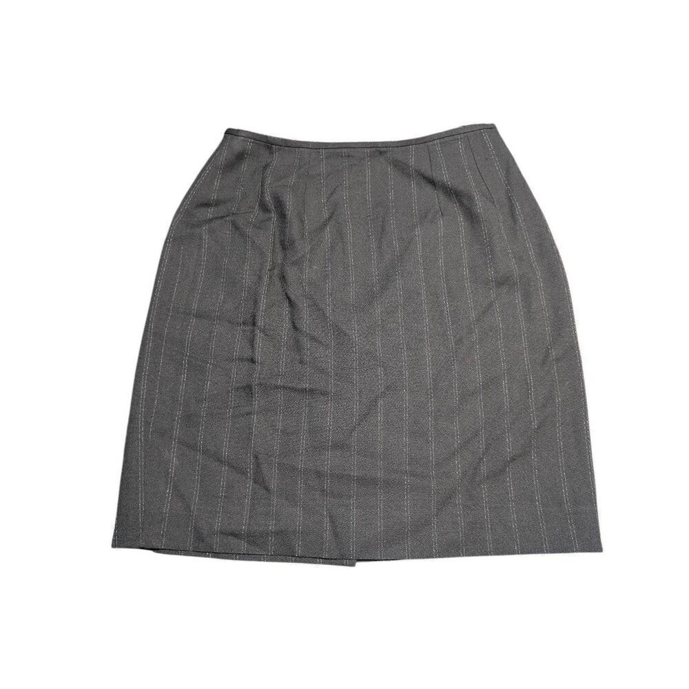 Tahari Skirt Gray Striped Classic Career Straight Pencil Women's Size 4